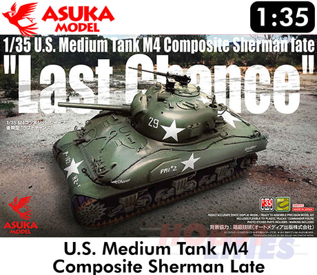 M4 Composite Sherman late LAST CHANCE US Medium Tank WWII 1:35 kit ASUKA 35049