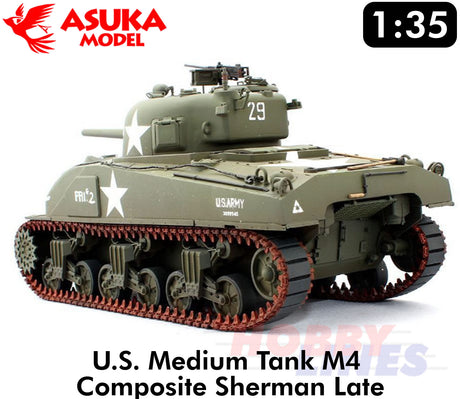 M4 Composite Sherman late LAST CHANCE US Medium Tank WWII 1:35 kit ASUKA 35049