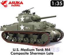 Load image into Gallery viewer, M4 Composite Sherman late LAST CHANCE US Medium Tank WWII 1:35 kit ASUKA 35049
