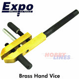 PRECISION BRASS HAND CLAMP vice brass jaws 10mm wording width 145mm long tool