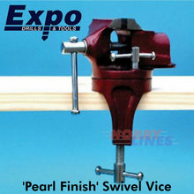 Load image into Gallery viewer, Swivel Vice Clamp on Superior Pearl Finish 46mm jaws bench tool Expo Tools 79503
