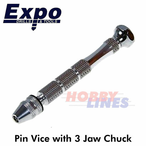 PIN VICE with 3 Jaw Chuck range 0.1 - 2.5mm High Quality Expo Tools 75070