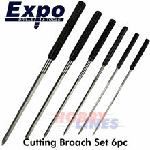 Load image into Gallery viewer, Smoothing Broach 6pc Set size range 2.4-6mm in wallet Expo Tools 70378
