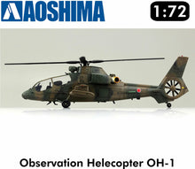 Load image into Gallery viewer, JGSDF Observation Helicopter OH-1 Ninja 1:72 scale model kit Aoshima 01434
