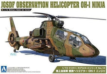 Load image into Gallery viewer, JGSDF Observation Helicopter OH-1 Ninja 1:72 scale model kit Aoshima 01434
