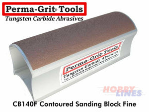 Perma-Grit CB140F CONTOUR SANDING BLOCK Fine 140mm Tungsten Carbide Permagrit