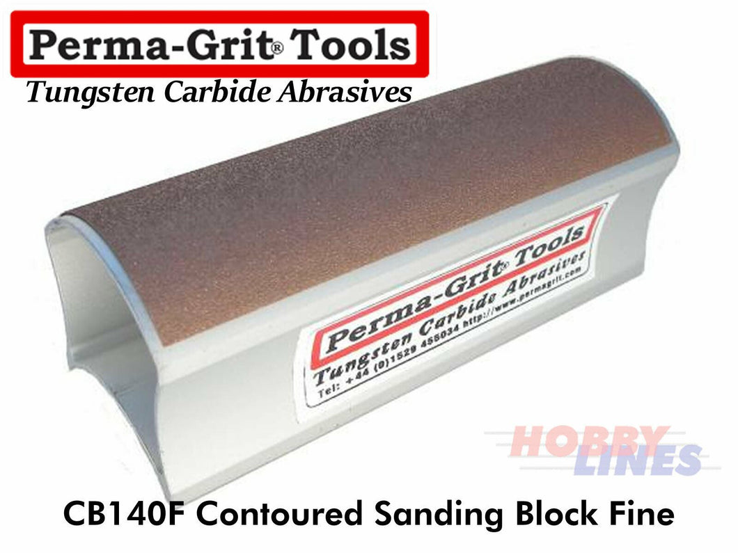 Perma-Grit CB140F CONTOUR SANDING BLOCK Fine 140mm Tungsten Carbide Permagrit