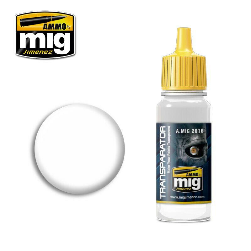 TRANSPARATOR Acrylic Thinners Semi Transparent coats AMMO Mig Jimenez 17 & 60ml