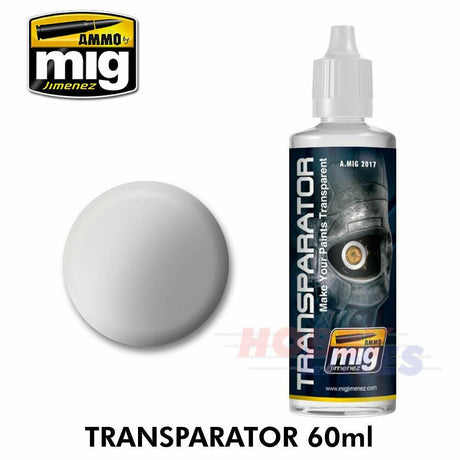 TRANSPARATOR Acrylic Thinners Semi Transparent coats AMMO Mig Jimenez 17 & 60ml