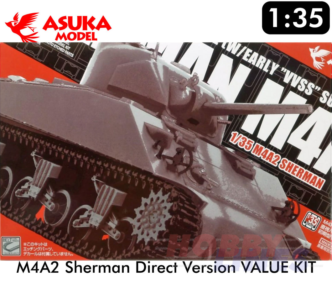 M4A2 SHERMAN Direct Drive Version Medium Tank 1:35 model Asuka 35AS002 value kit