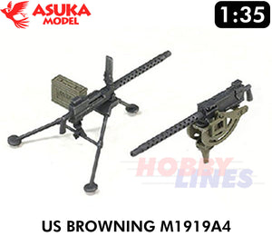 U.S. .50" Browning M1919A4 Machine Gun Set 2pcs 1:35 kit Tasca ASUKA 35L26