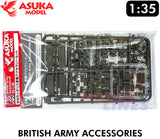 BRITISH ARMY ACCESSORIES SET WWII kit 1:35 Tasca ASUKA 35L38