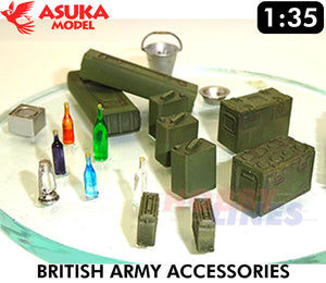 BRITISH ARMY ACCESSORIES SET WWII kit 1:35 Tasca ASUKA 35L38