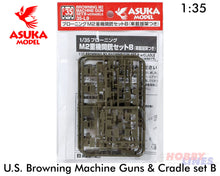 Load image into Gallery viewer, U.S. .50&quot; BROWNING MACHINE GUN &amp; CRADLE set B 1:35 scale model kit Asuka 35L9
