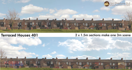 TERRACED HOUSE BACKS 401 OO ID Backscenes Art printers Std/Premium 15"