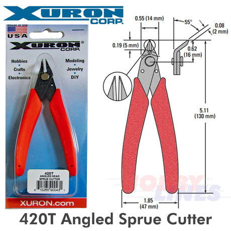 Xuron 420T Angle Head High Precision Shear Snips Made in the USA Hand Tool