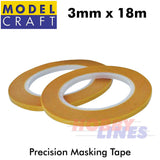 PRECISION MASKING TAPE 1-18mm width 18m Airbrush Detailing Art DIY  ModelCraft