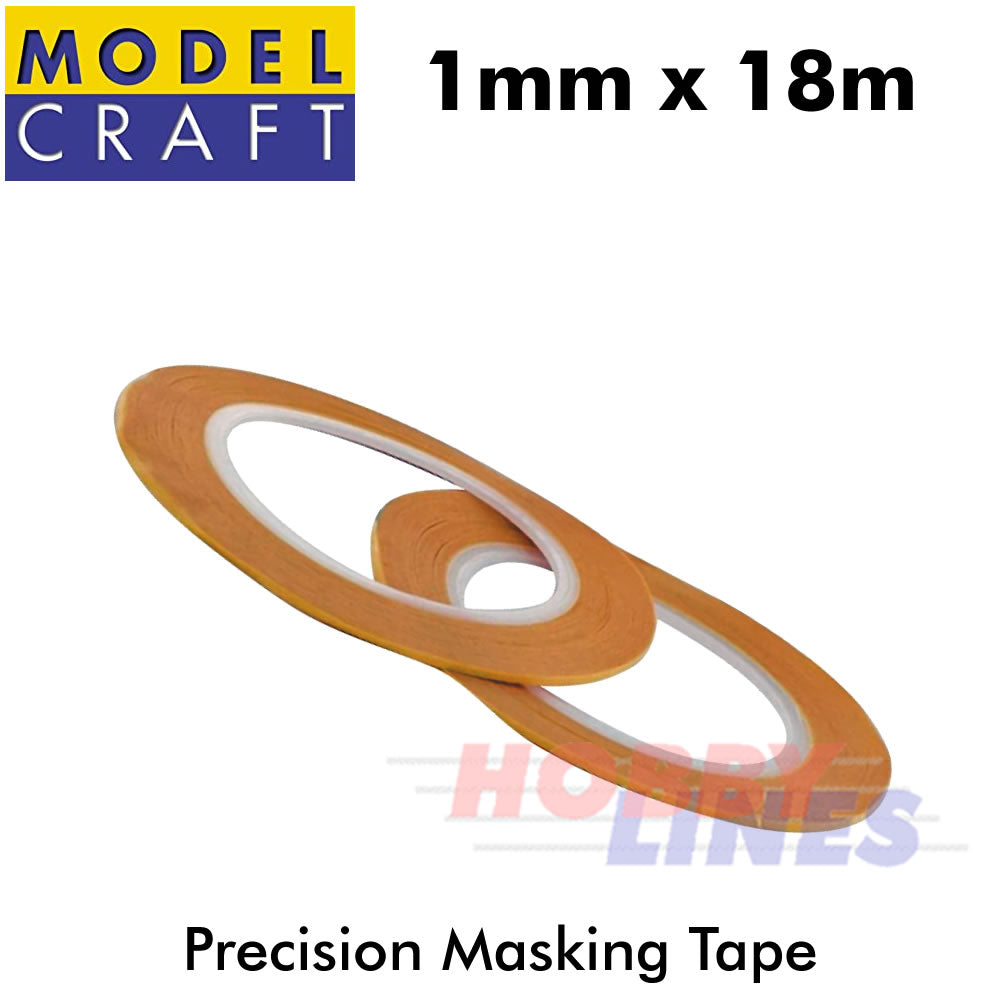 PRECISION MASKING TAPE 1-18mm width 18m Airbrush Detailing Art DIY  ModelCraft