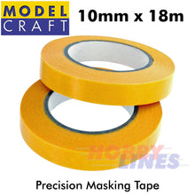 Load image into Gallery viewer, PRECISION MASKING TAPE 1-18mm width 18m Airbrush Detailing Art DIY  ModelCraft
