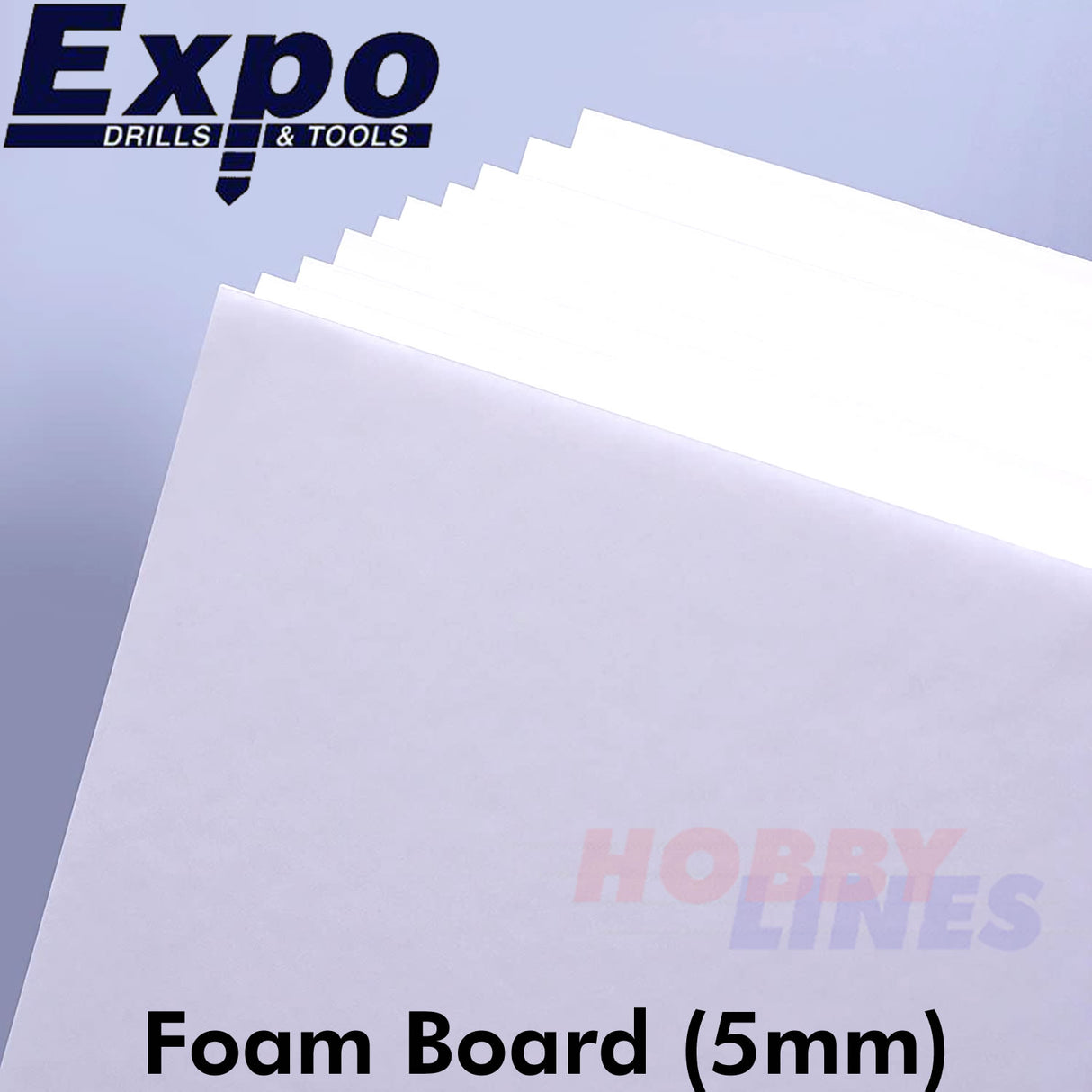 FOAMBOARD White card 5mm A3 Pack 10 sheets 450mm x 330mm x 5mm Expo Tools 56000