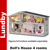 Lundby Life Doll's House - 4 Rooms - 1:18th Scale | Lundby | 60-1021-00