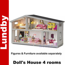 Load image into Gallery viewer, LUNDBY LIFE DOLL&#39;S HOUSE 4 rooms Dolls House 1:18th scale LUNDBY Sweden
