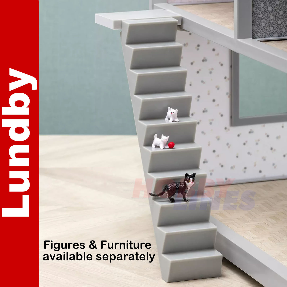 STAIRS fixtures & fittings stair case Doll's House 1:18th scale LUNDBY Sweden