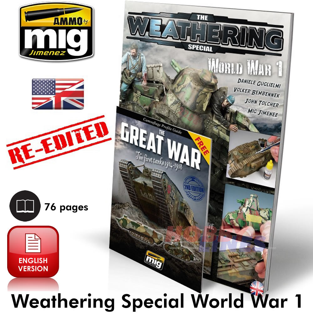 Weathering Special WORLD WAR 1 Paperback Book The Great War Ammo by Mig MIG6011