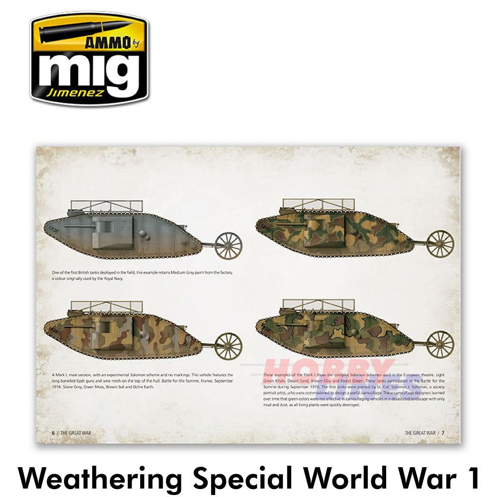 Weathering Special WORLD WAR 1 Paperback Book The Great War Ammo by Mig MIG6011