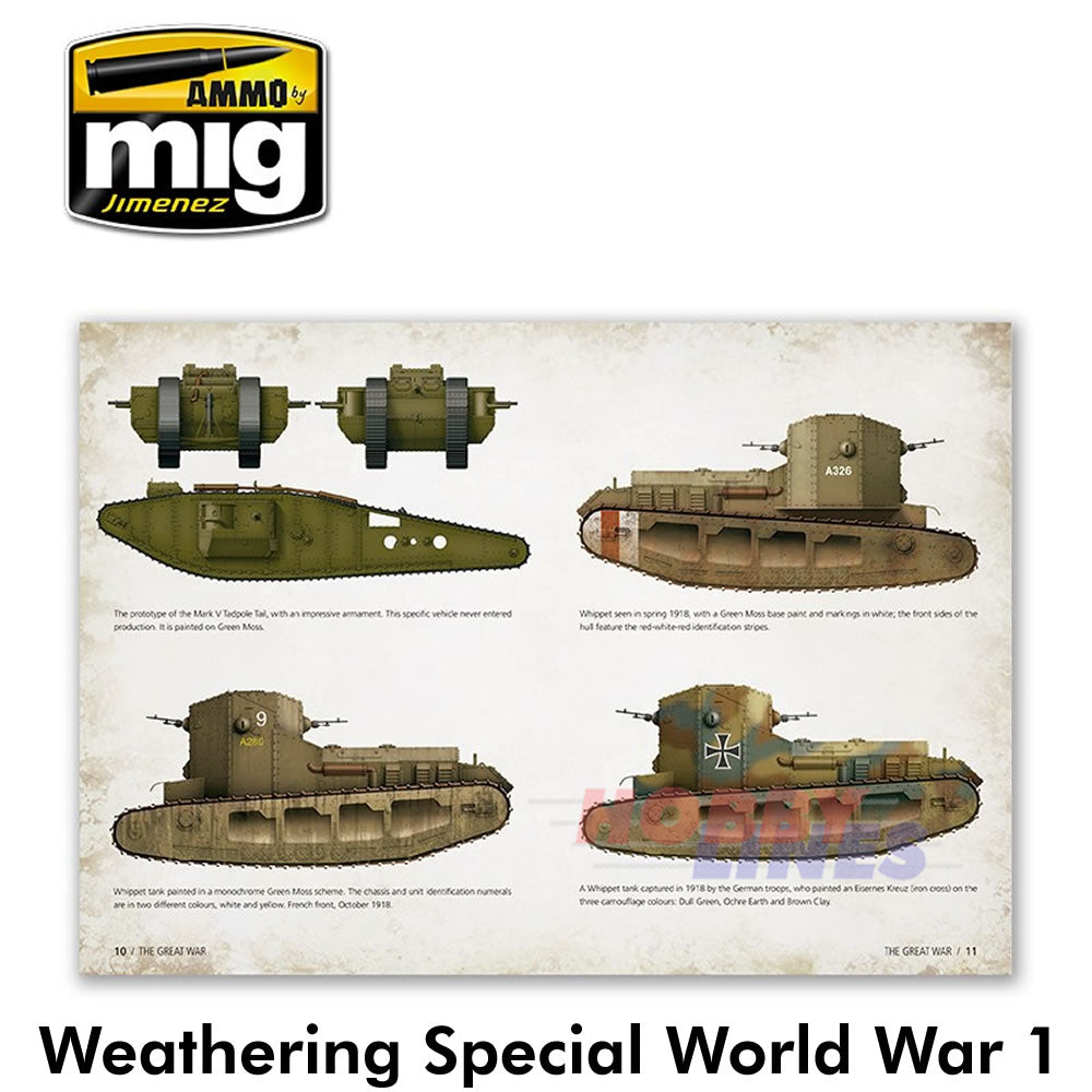 Weathering Special WORLD WAR 1 Paperback Book The Great War Ammo by Mig MIG6011