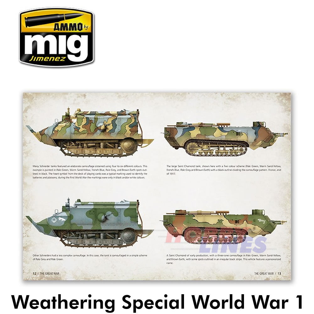 Weathering Special WORLD WAR 1 Paperback Book The Great War Ammo by Mig MIG6011
