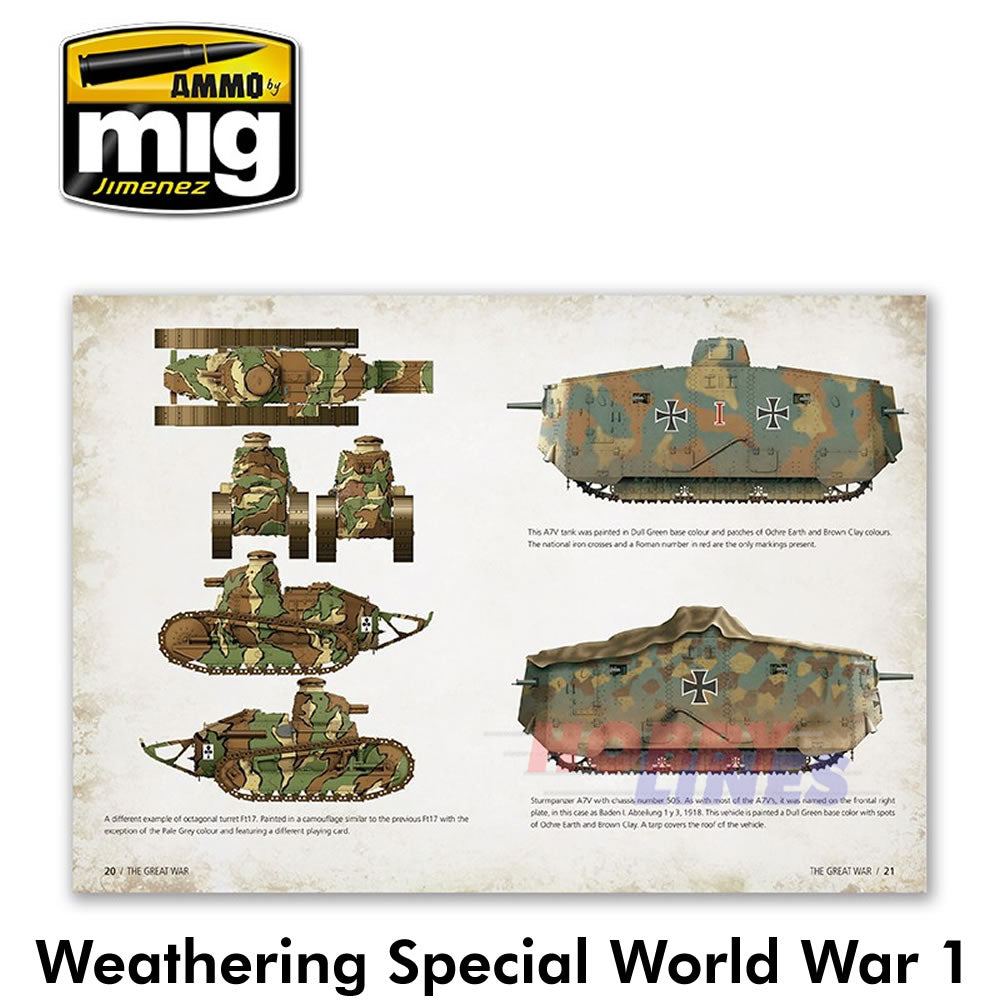 Weathering Special WORLD WAR 1 Paperback Book The Great War Ammo by Mig MIG6011