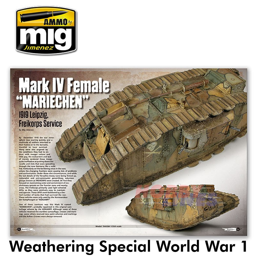 Weathering Special WORLD WAR 1 Paperback Book The Great War Ammo by Mig MIG6011