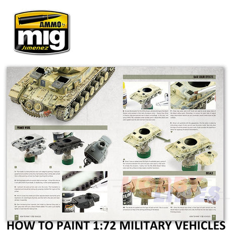 TWS - HOW TO PAINT 1:72 MILITARY VEHICLES 120 pages Ammo Mig MIG6019