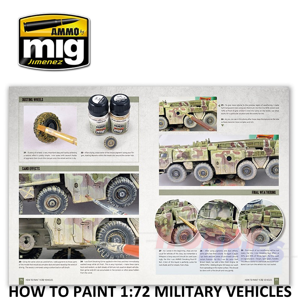 TWS - HOW TO PAINT 1:72 MILITARY VEHICLES 120 pages Ammo Mig MIG6019