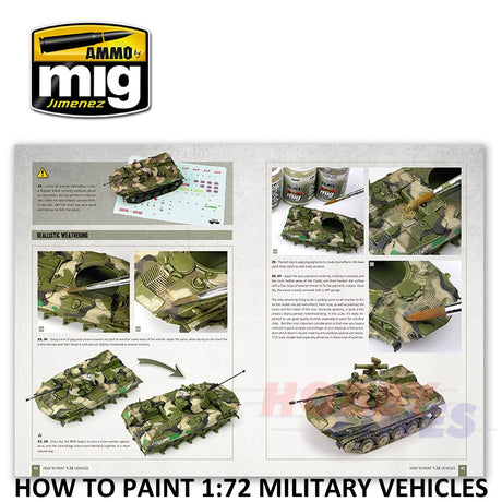 TWS - HOW TO PAINT 1:72 MILITARY VEHICLES 120 pages Ammo Mig MIG6019