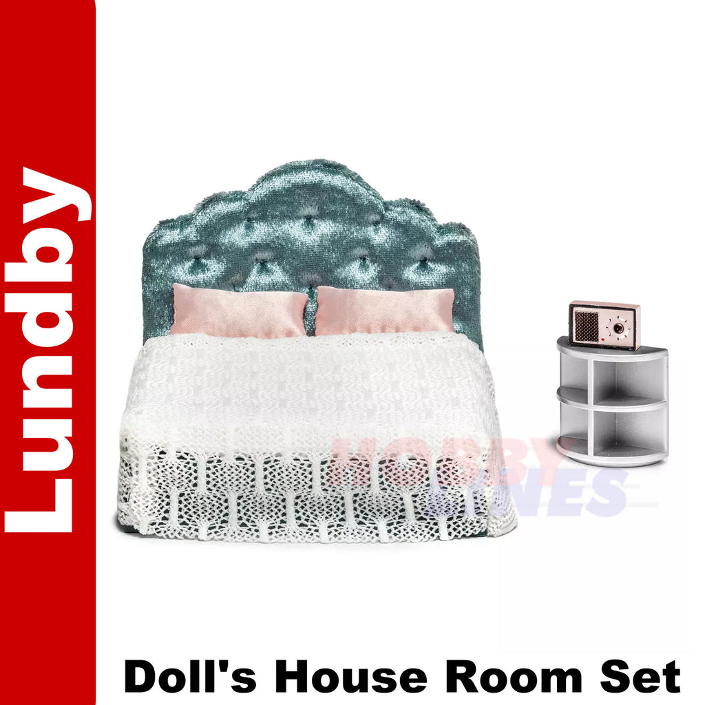 BEDROOM SET Doll's House luxurious 1:18th scale LUNDBY Sweden