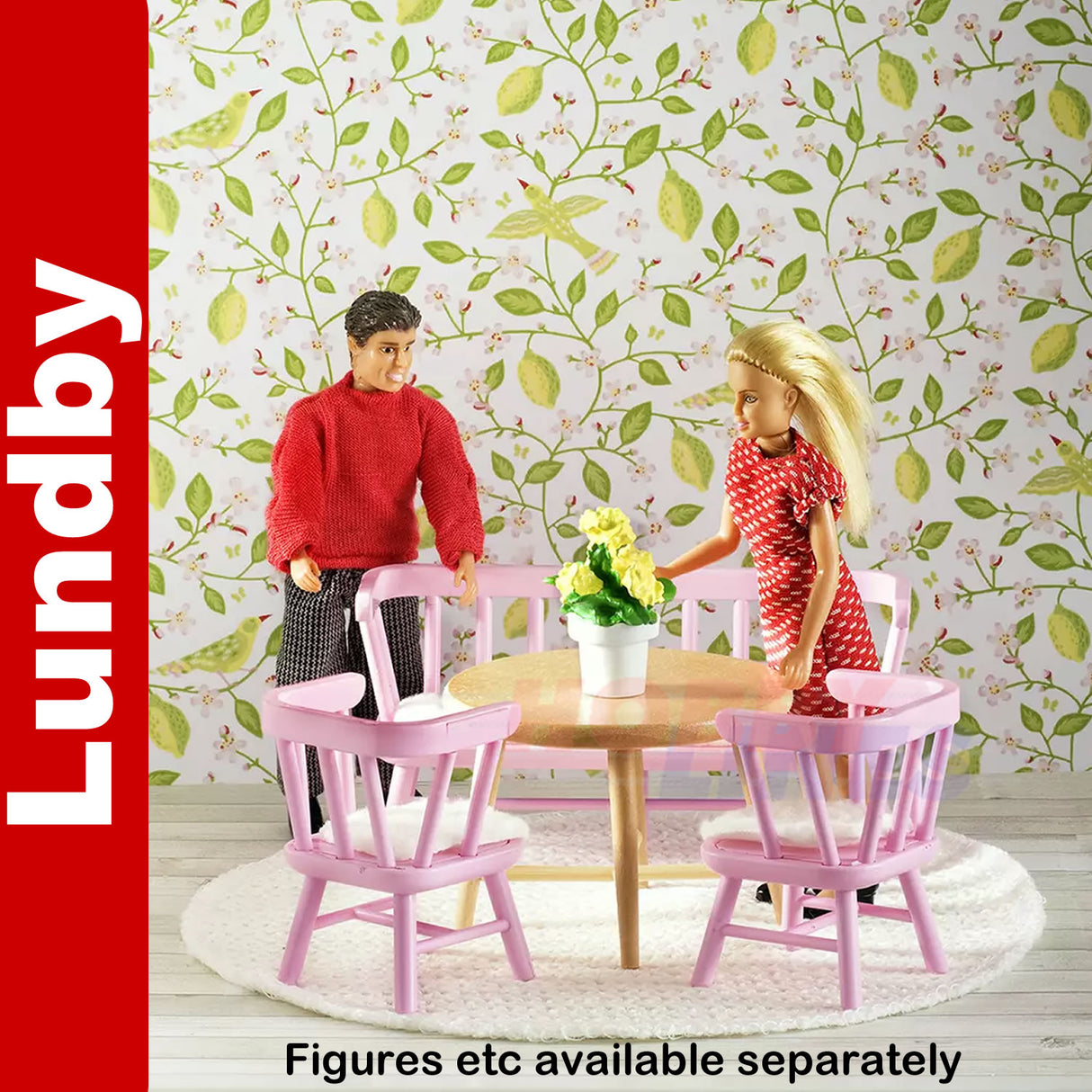 KITCHEN FURNITURE SET Dolls House 1:18th scale LUNDBY Sweden