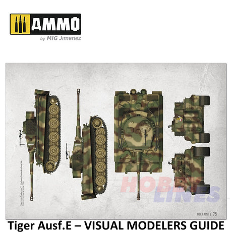 Tiger Ausf.E â VISUAL MODELERS GUIDE Book 80 pages Ammo by Mig MIG6024