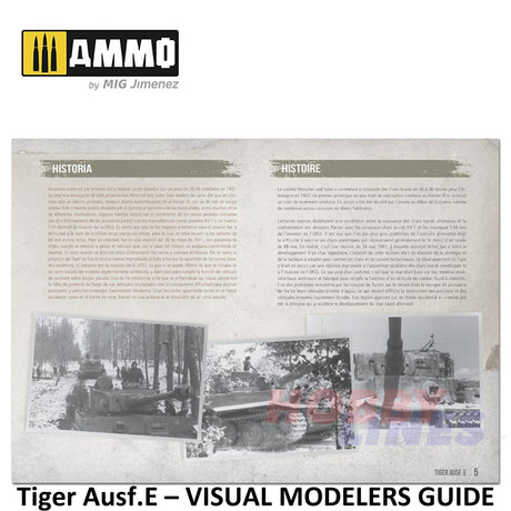 Tiger Ausf.E â VISUAL MODELERS GUIDE Book 80 pages Ammo by Mig MIG6024