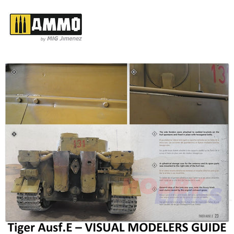 Tiger Ausf.E â VISUAL MODELERS GUIDE Book 80 pages Ammo by Mig MIG6024