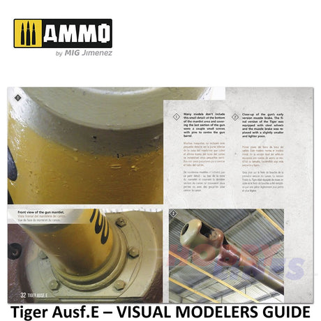 Tiger Ausf.E â VISUAL MODELERS GUIDE Book 80 pages Ammo by Mig MIG6024