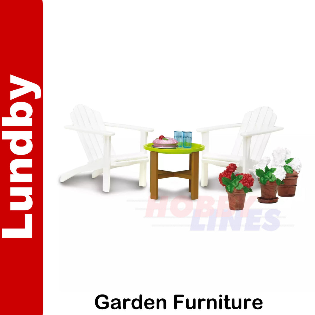 GARDEN FURNITURE SET Doll's House 1:18th scale LUNDBY Sweden
