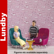 Load image into Gallery viewer, ARMCHAIR SET Doll&#39;s House 1:18th scale LUNDBY Sweden
