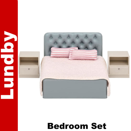 Basic BEDROOM SET Doll's House 1:18th scale LUNDBY Sweden 60-3064-00