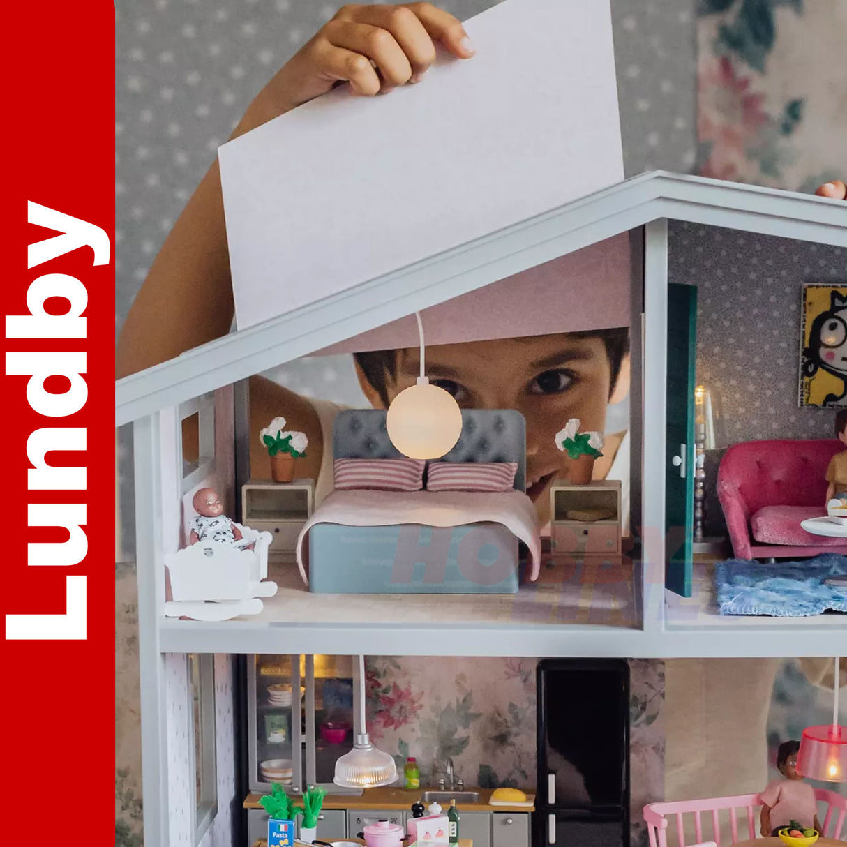 Basic BEDROOM SET Doll's House 1:18th scale LUNDBY Sweden 60-3064-00