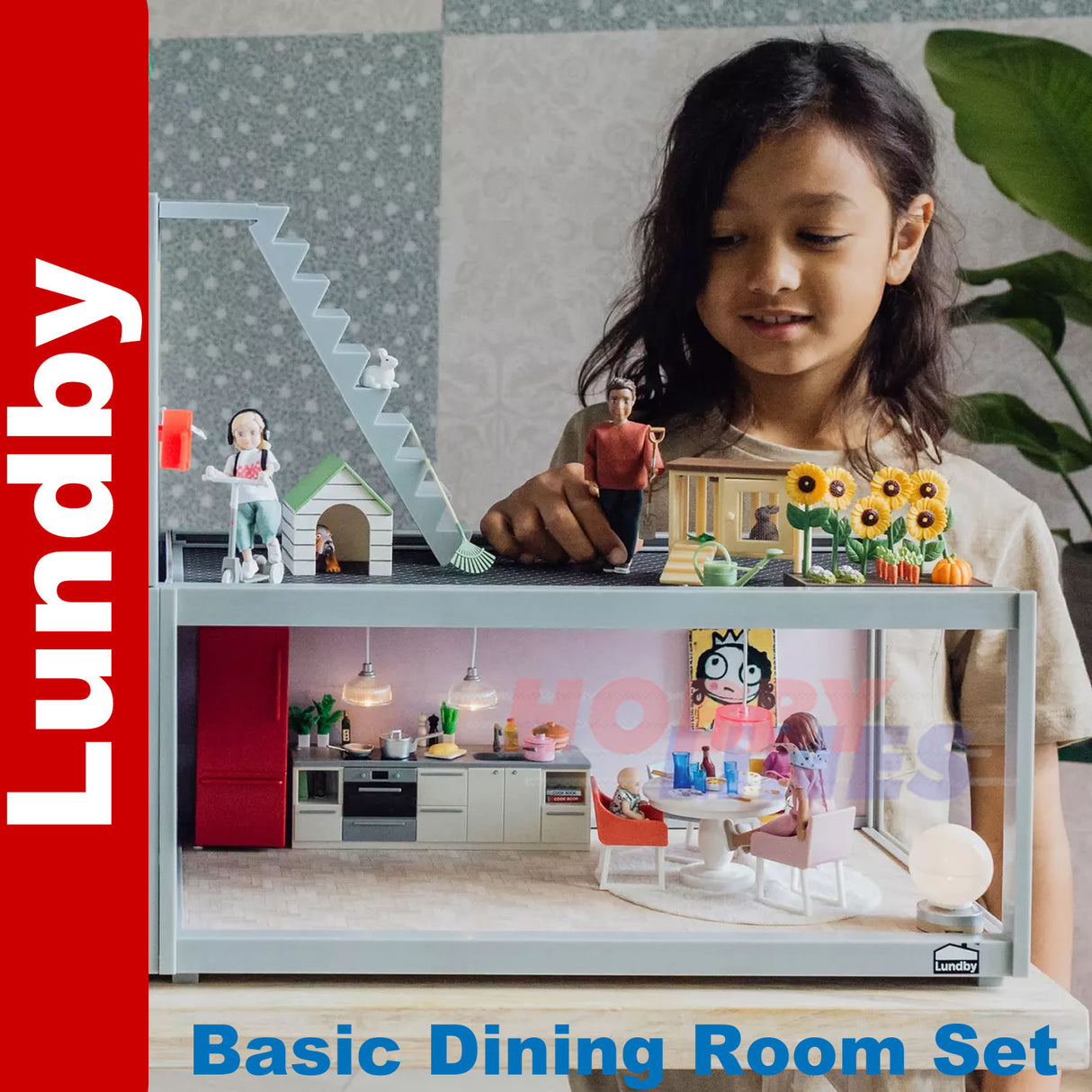 Basic DINING ROOM SET Dolls House 1:18th scale LUNDBY Sweden