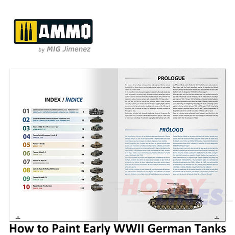 How to Paint EARLY WWII GERMAN TANKS 1936 - FEB 1943 Book Ammo by Mig MIG6037