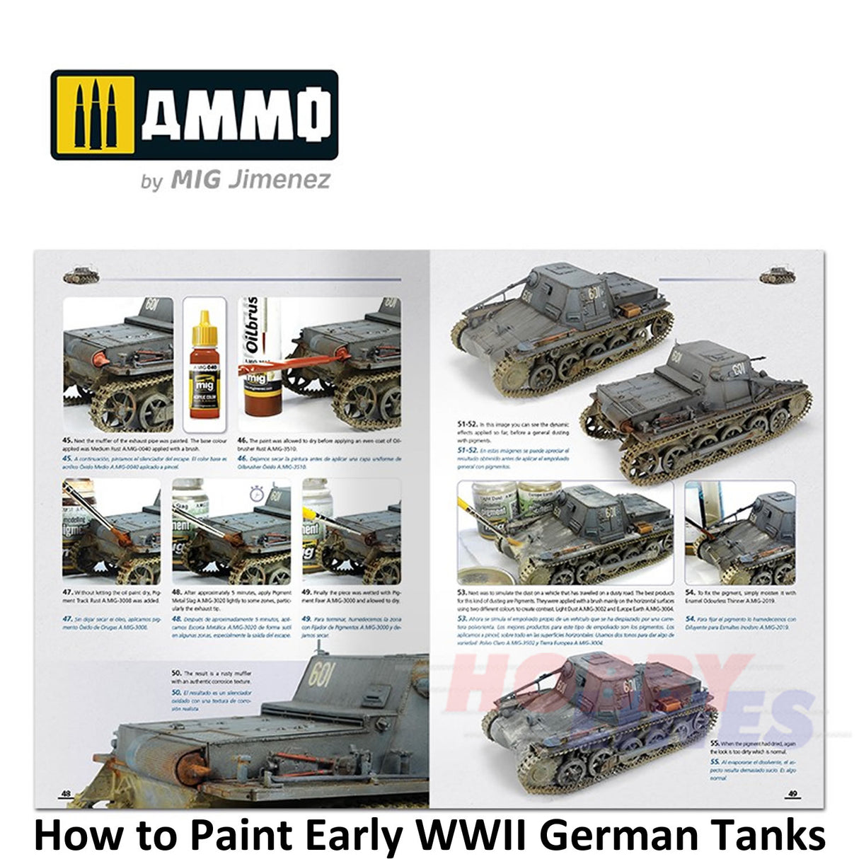 How to Paint EARLY WWII GERMAN TANKS 1936 - FEB 1943 Book Ammo by Mig MIG6037