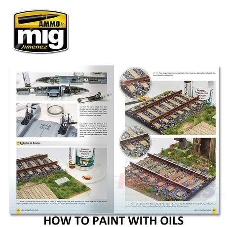 MODELLING GUIDE: HOW TO PAINT WITH OILS 104 pages Ammo Mig MIG6043